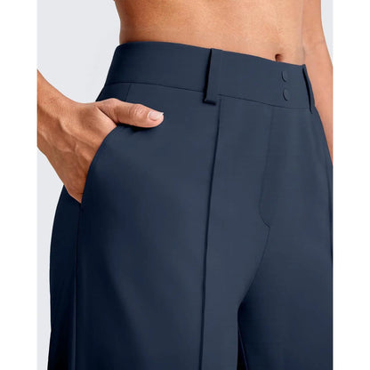 🔥Last Day:90% Off🔥Women's Straight Leg Ponte Yoga Pants with Pockets-1