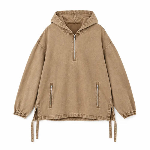 Unisex Cotton Washed Denim Hoodie