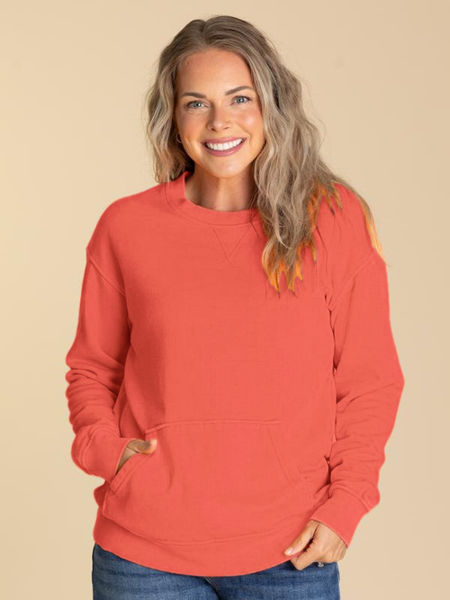 🔥【LAST DAY SALE】Pigment Dyed Cozy Campfire Crewneck Sweatshir