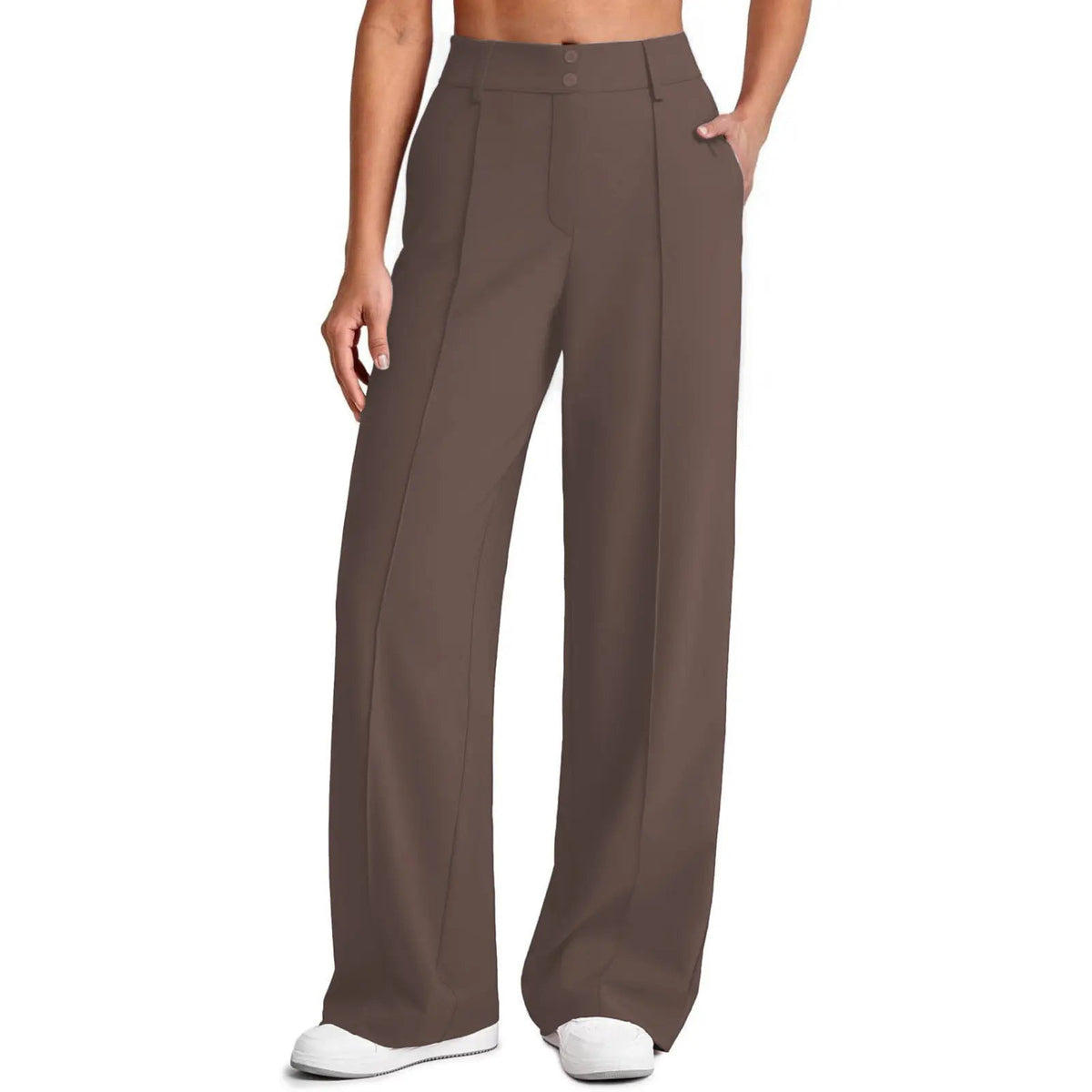 🔥Last Day:90% Off🔥Women's Straight Leg Ponte Yoga Pants with Pockets-1