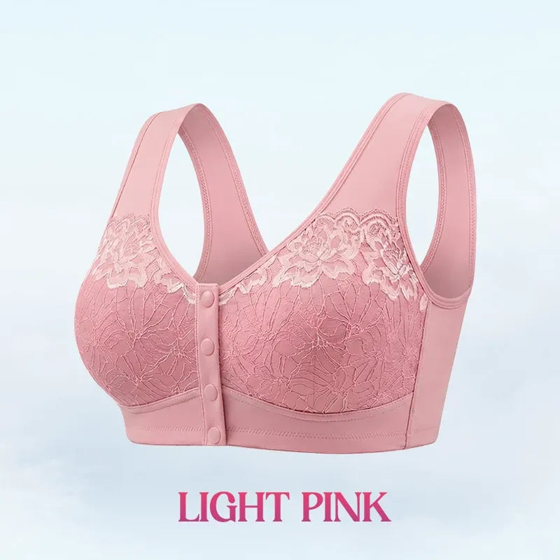 🔥Last Day💥Front Closure Breathable Cotton Lifting Bra for Senior