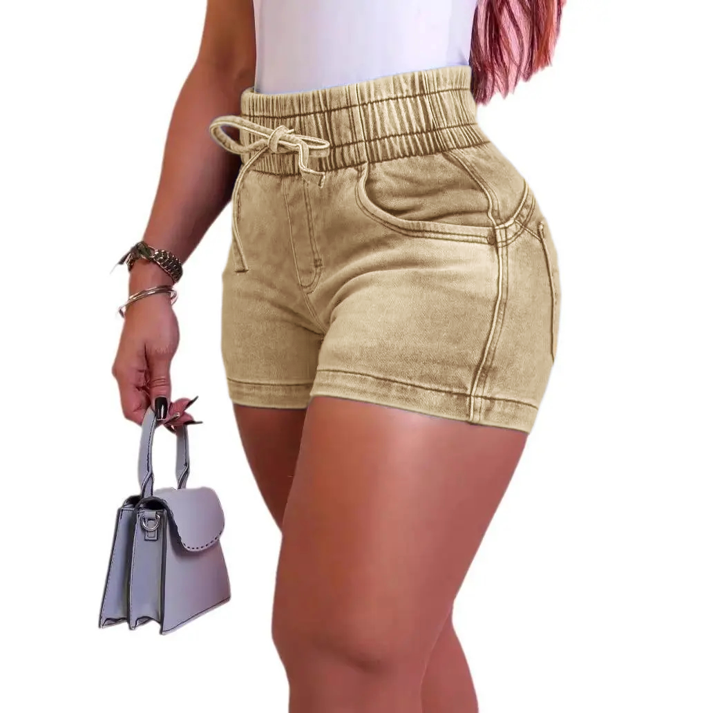 🔥LAST DAY SALE-Women’s High-Waisted Denim Shorts – Comfortable Stretch Fit with Adjustable Waist