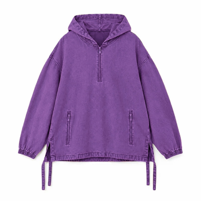 Unisex Cotton Washed Denim Hoodie