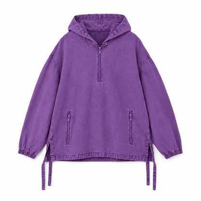Unisex Cotton Washed Denim Hoodie