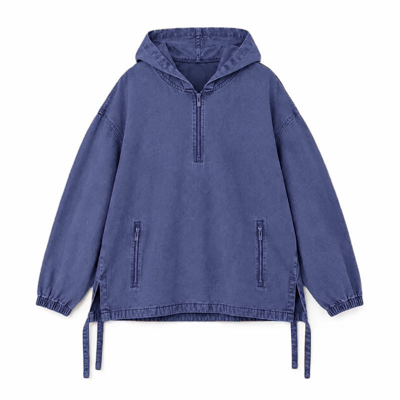Unisex Cotton Washed Denim Hoodie