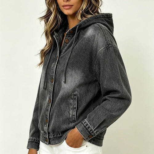CLEARANCE SALE🔥 Effortless Chic Hooded Denim Jacket