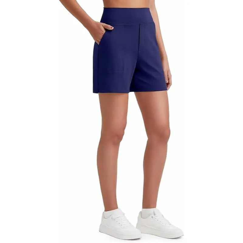 【LAST DAY SALE】Women’s High-Waisted Wide-Leg Comfort Shorts with Pockets