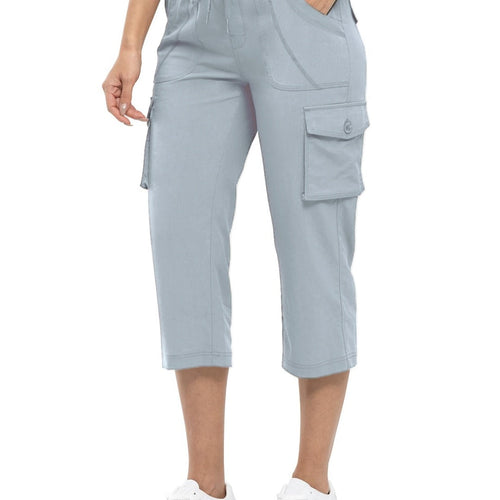 🔥Last day promotion-Women’s Loose Fit Lightweight Capri Cargo Pants – Casual 3/4 Trousers with 6 Pockets