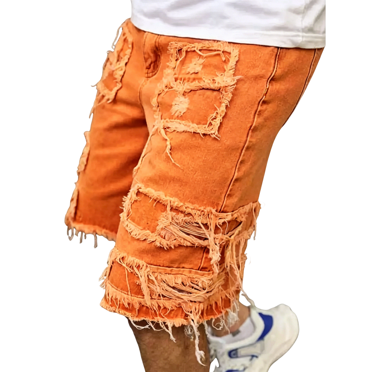 ⚡Raw Hem Denim Shorts with Rips