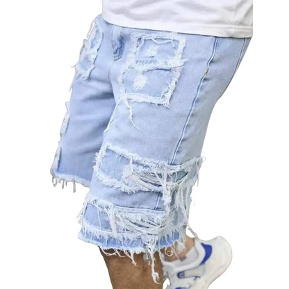 ⚡Raw Hem Denim Shorts with Rips