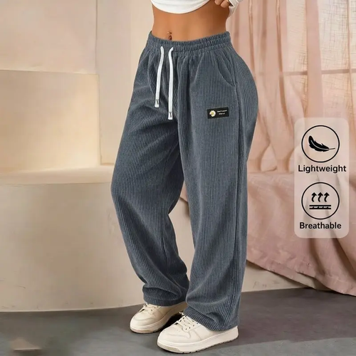 Bestseller 🏆 Einfarbige Cordhose für Damen mit geradem Bein