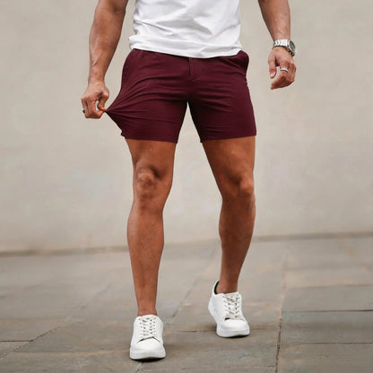 Men's 5-Inch Stretch Chino Shorts - Slim Fit Casual Summer Shorts（1