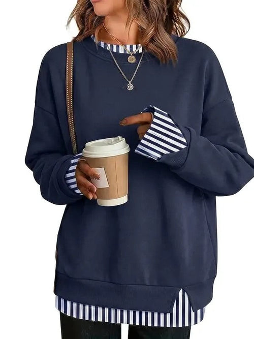 Women's Piece Layered Crewneck Sweatshirt