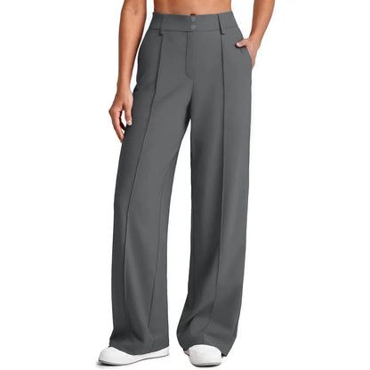 🔥Last Day:90% Off🔥Women's Straight Leg Ponte Yoga Pants with Pockets-1