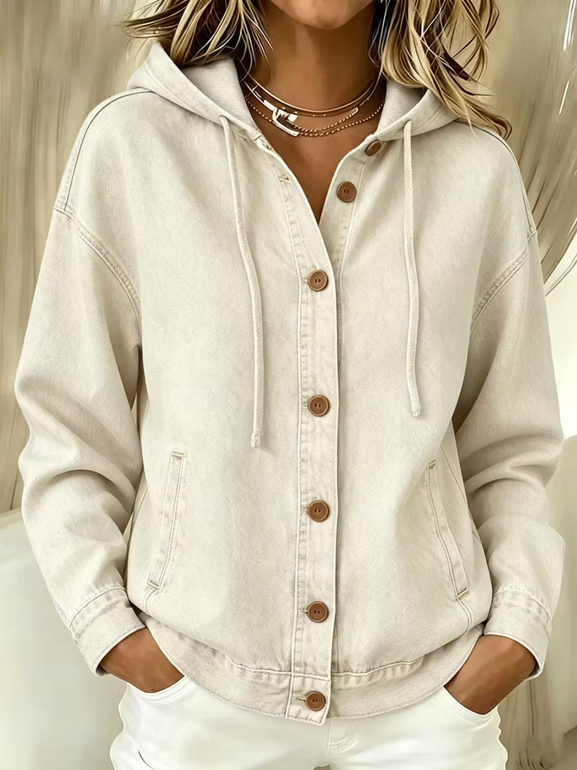 CLEARANCE SALE🔥 Effortless Chic Hooded Denim Jacket