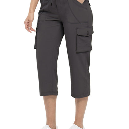 🔥Last day promotion-Women’s Loose Fit Lightweight Capri Cargo Pants – Casual 3/4 Trousers with 6 Pockets