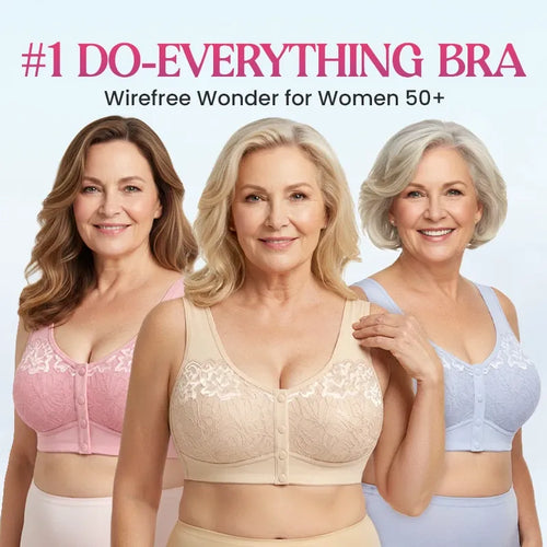 💥Last Day🔥Front Closure Breathable Cotton Lifting Bra for Seniors