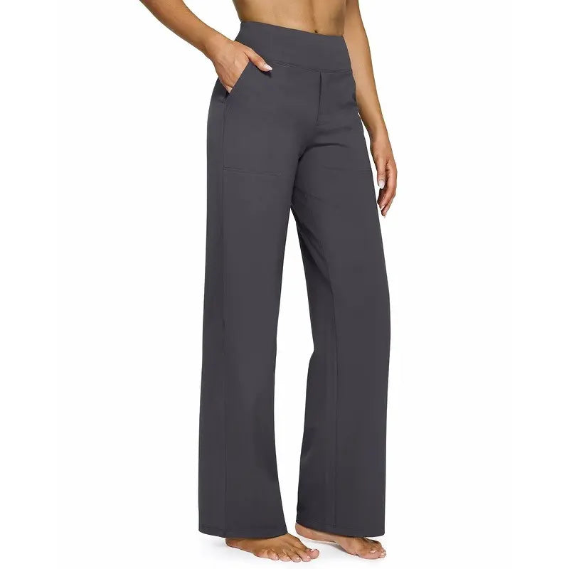 Women's Relaxed Wide-Leg Comfort Pants.