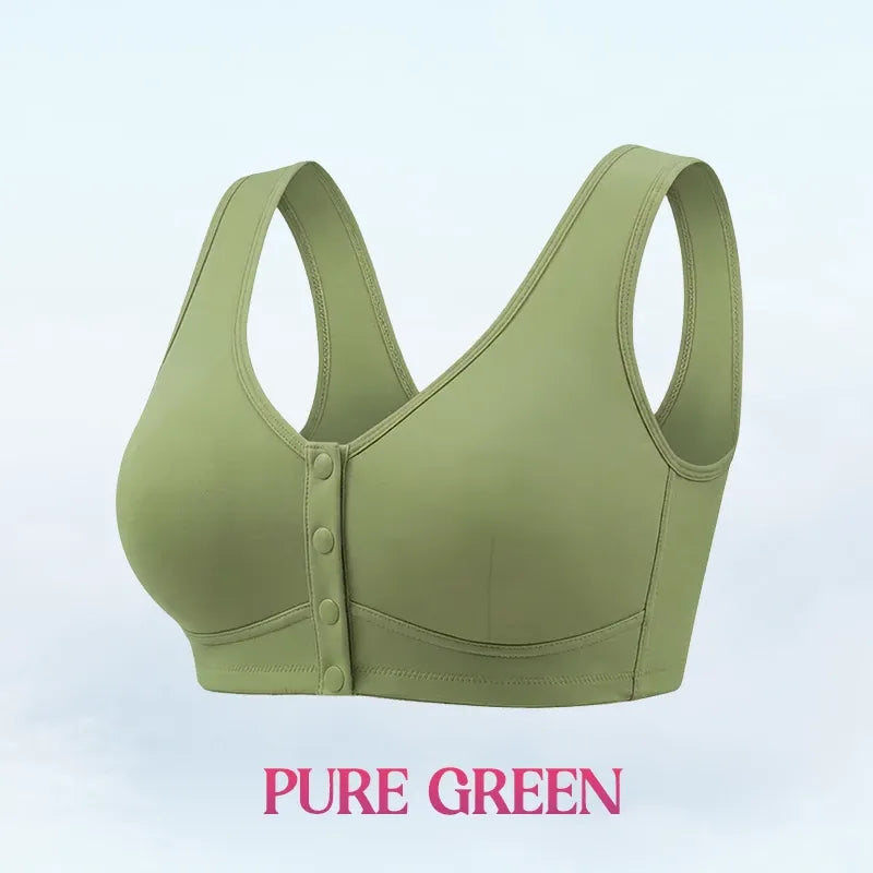 🔥Last Day💥Front Closure Breathable Cotton Lifting Bra for Senior