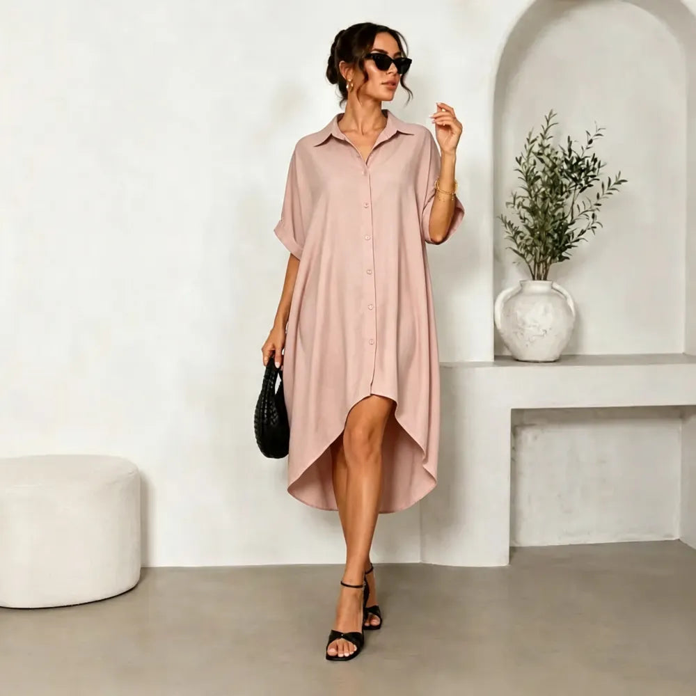 Women Sexy Black Shirt Dress