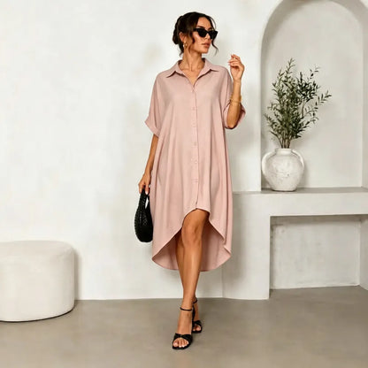 Women Sexy Black Shirt Dress