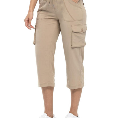 🔥Last day promotion-Women’s Loose Fit Lightweight Capri Cargo Pants – Casual 3/4 Trousers with 6 Pockets