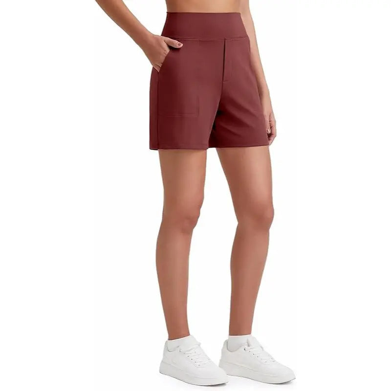 【LAST DAY SALE】Women’s High-Waisted Wide-Leg Comfort Shorts with Pockets
