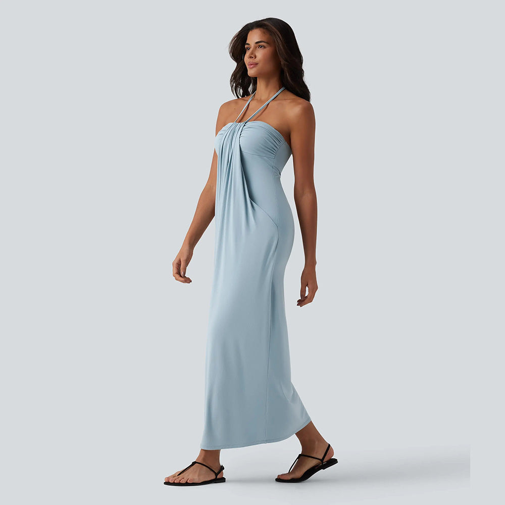 💥Halter Tie Back Maxi Dress with Pockets