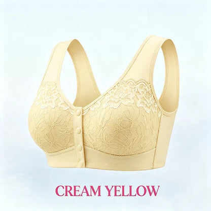🔥Last Day💥Front Closure Breathable Cotton Lifting Bra for Senior
