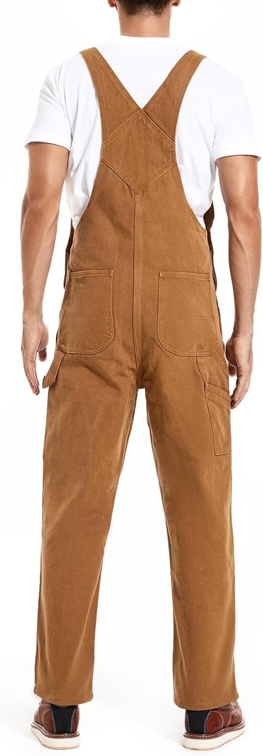 🔥Last Day Promotion🔥Men's Denim Bib Overalls, Workwear with Adjustable Straps and Convenient Tool Pockets