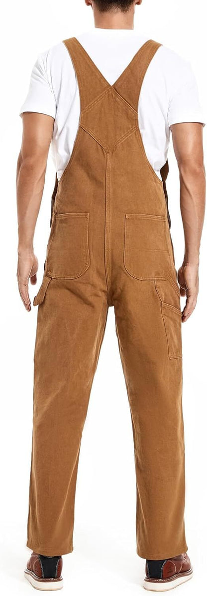 🔥Last Day Promotion🔥Men's Denim Bib Overalls, Workwear with Adjustable Straps and Convenient Tool Pockets