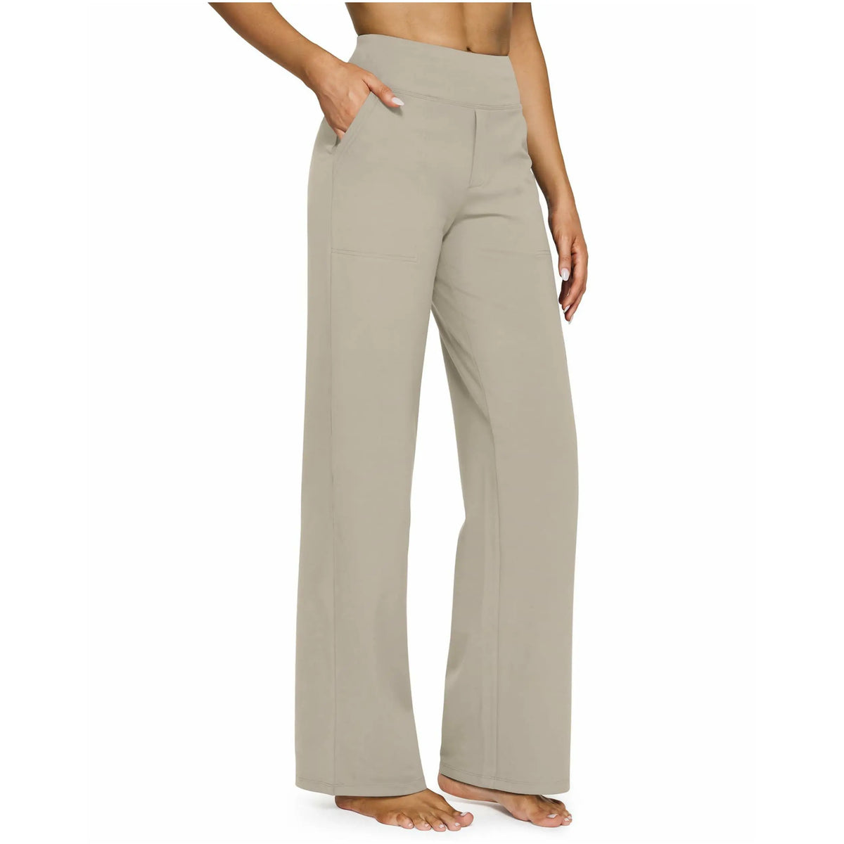 Women's Relaxed Wide-Leg Comfort Pants.