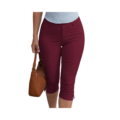 Capri Pants for Women Stretch Fitted Dressy Work Casual Slim Crop Legging
