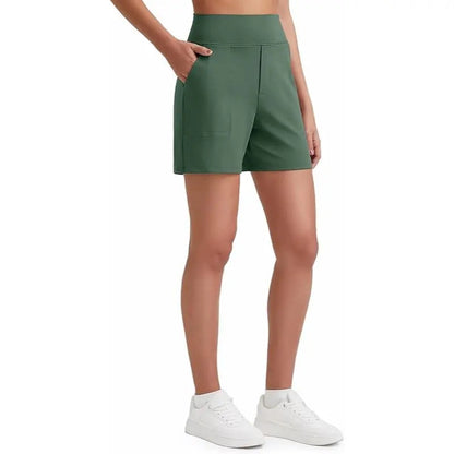【LAST DAY SALE】Women’s High-Waisted Wide-Leg Comfort Shorts with Pockets