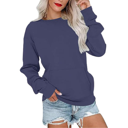 🎉Women's Oversized Crewneck Sweatshirt Long Sleeves Top with Pocket