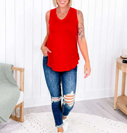 V-neck tank top(-Multiple Colors-)