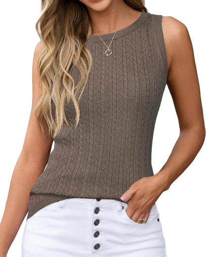 Women's Wool Blend Sleeveless All Season Business Casual Tank