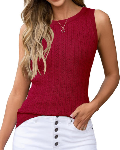 Women's Wool Blend Sleeveless All Season Business Casual Tank