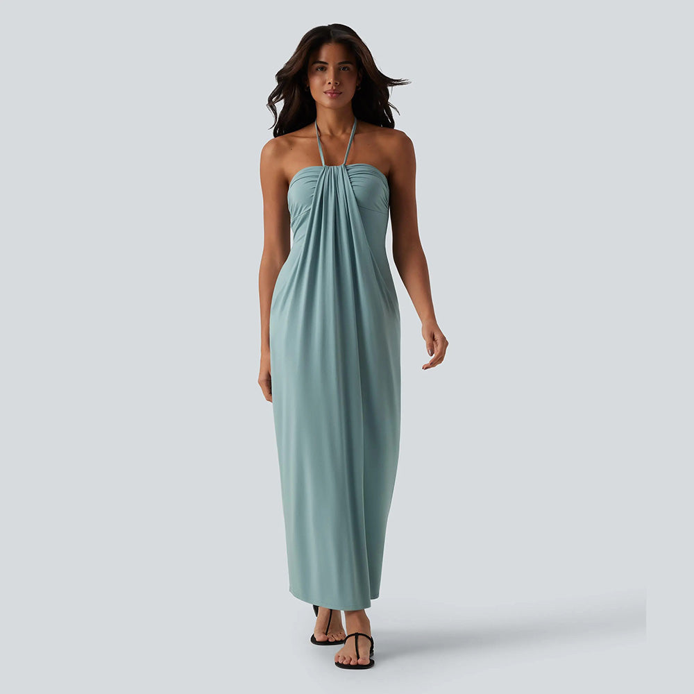 💥Halter Tie Back Maxi Dress with Pockets