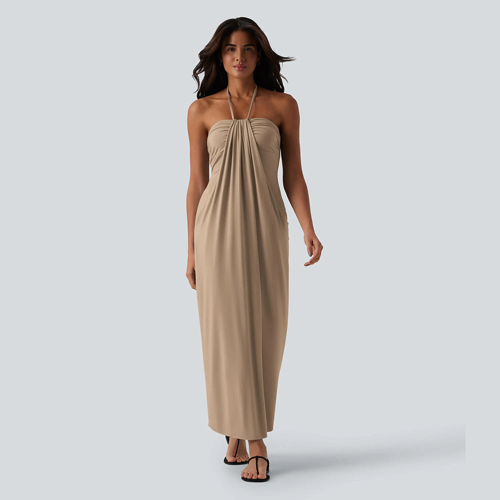 💥Halter Tie Back Maxi Dress with Pockets