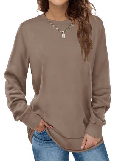 Women Crewneck Long Sleeve Shirts