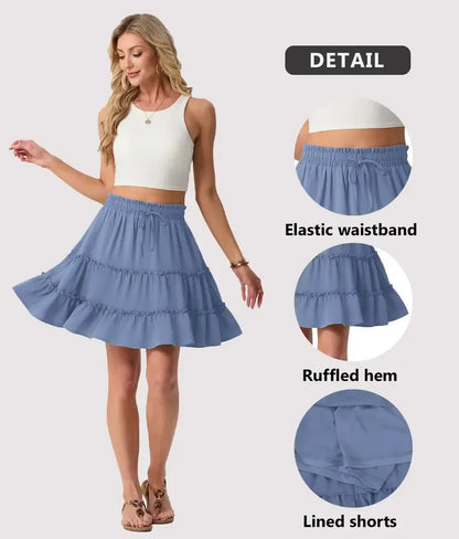 Women's Bohemian Style Midi Skirt.
