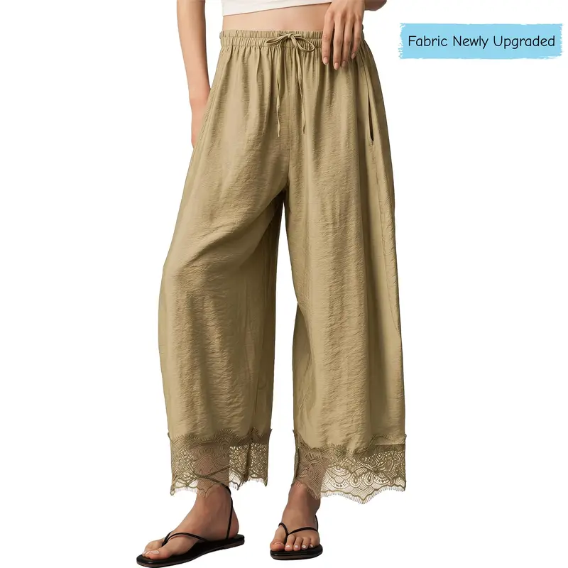 Women’s High-Waist Wide-Leg Cropped Pants