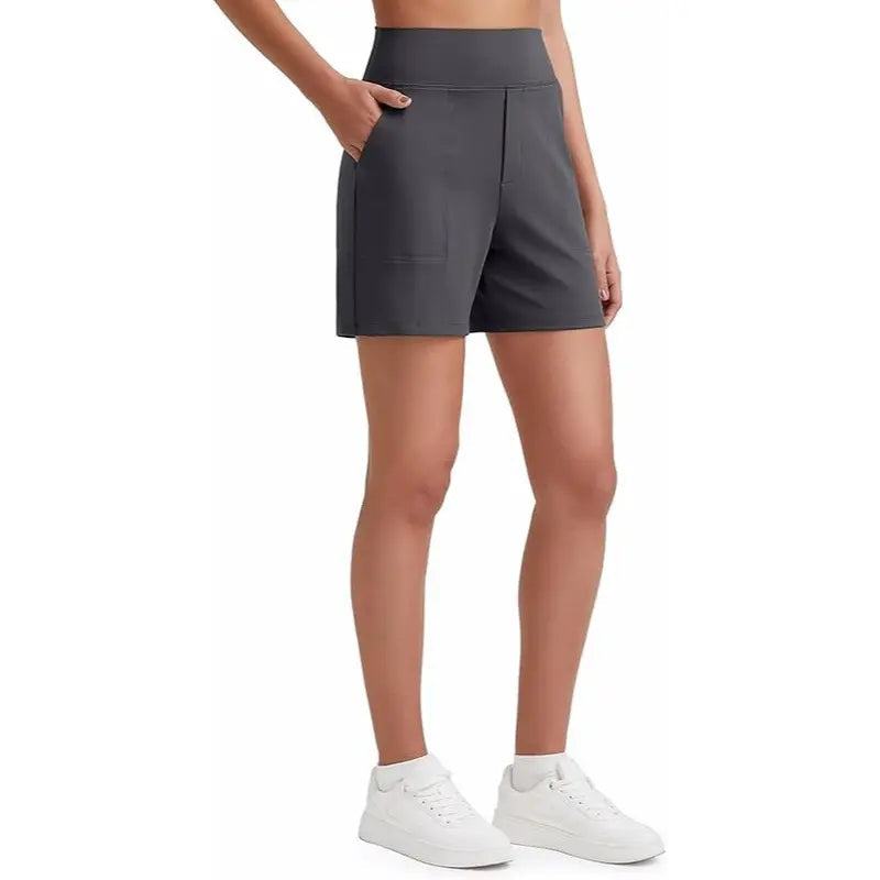 【LAST DAY SALE】Women’s High-Waisted Wide-Leg Comfort Shorts with Pockets