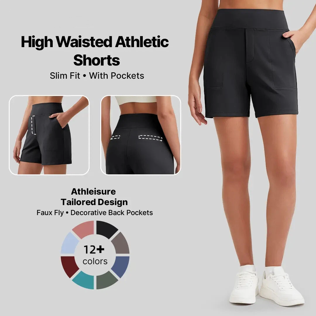 【LAST DAY SALE】Women’s High-Waisted Wide-Leg Comfort Shorts with Pockets