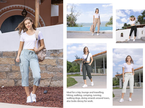 🔥Last Day:90% Off🔥Women's Cargo Capri Pants – Lightweight Loose Fit Summer Pants