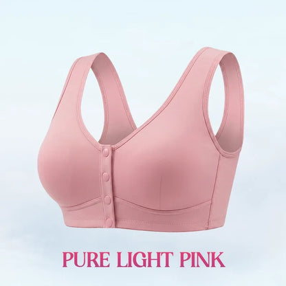 🔥Last Day💥Front Closure Breathable Cotton Lifting Bra for Senior