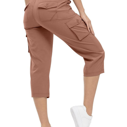 🔥Last day promotion-Women’s Loose Fit Lightweight Capri Cargo Pants – Casual 3/4 Trousers with 6 Pockets