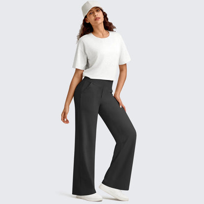 Women's Relaxed Wide-Leg Comfort Pants.