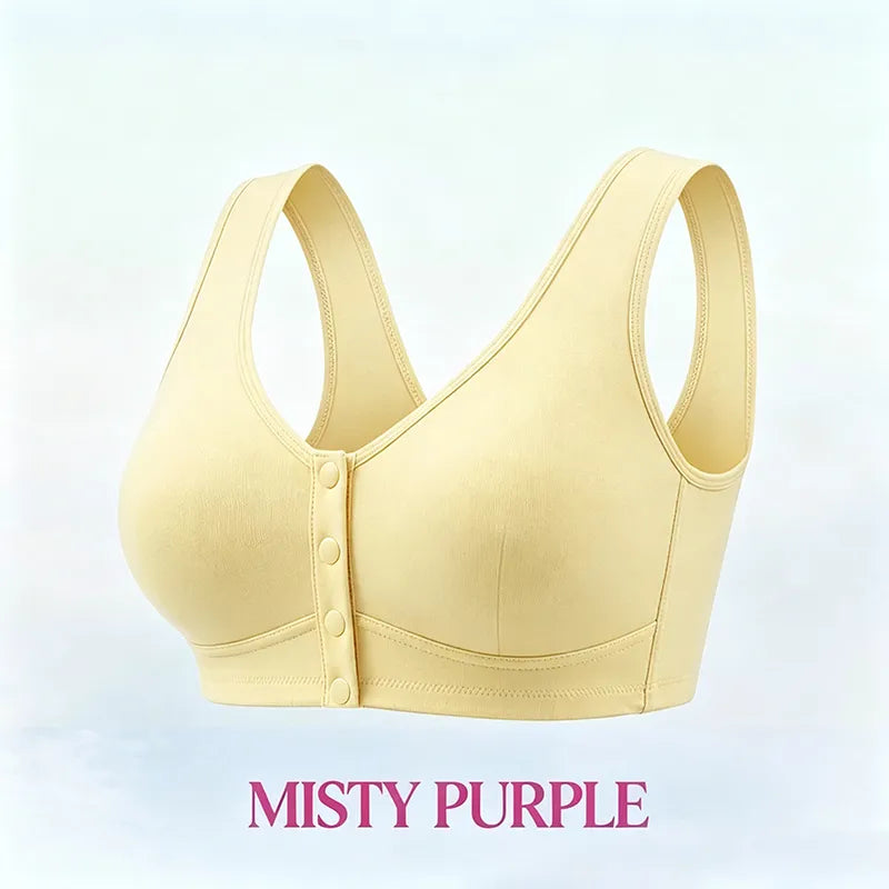 🔥Last Day💥Front Closure Breathable Cotton Lifting Bra for Senior